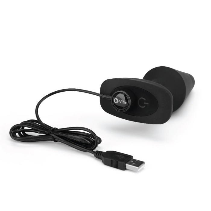 b-Vibe Rimming Plug XL- Black – Rechargeable, Discreet, Intimate Wellness Accessory – Quiet, Rechargeable, Waterproof, Couples & Solo Use, Discreet Intimate Wellness Accessory