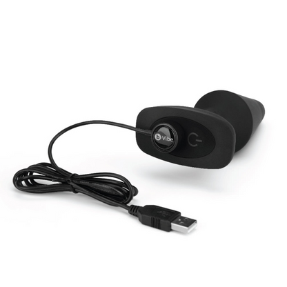 b-Vibe Rimming Plug XL- Black – Rechargeable, Discreet, Intimate Wellness Accessory – Quiet, Rechargeable, Waterproof, Couples & Solo Use, Discreet Intimate Wellness Accessory