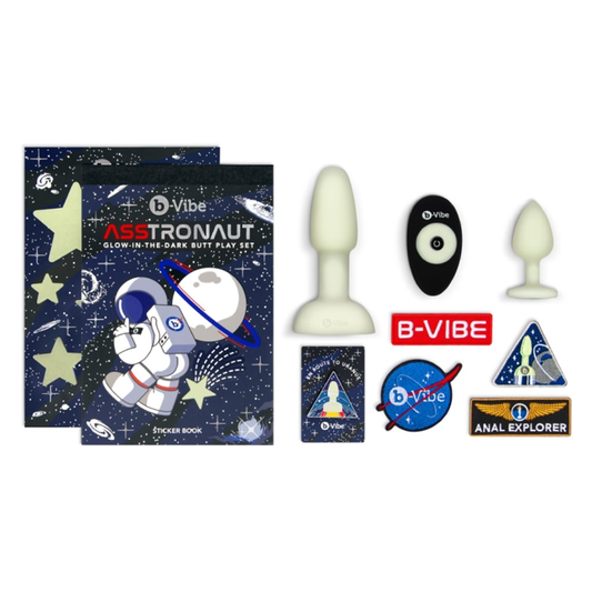 ASSTRONAUT GLOW-IN-THE-DARK BUTT PLAY SET – Rechargeable, Discreet, Intimate Wellness Accessory – Quiet, Rechargeable, Waterproof, Couples & Solo Use, Discreet Intimate Wellness Accessory