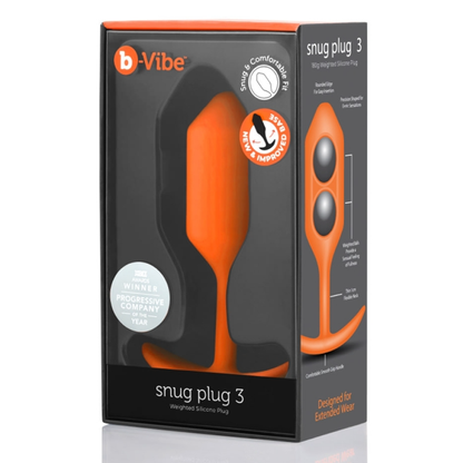 SNUG PLUG 3 | ORANGE – Rechargeable, Discreet, Intimate Wellness Accessory – Quiet, Rechargeable, Waterproof, Couples & Solo Use, Discreet Intimate Wellness Accessory