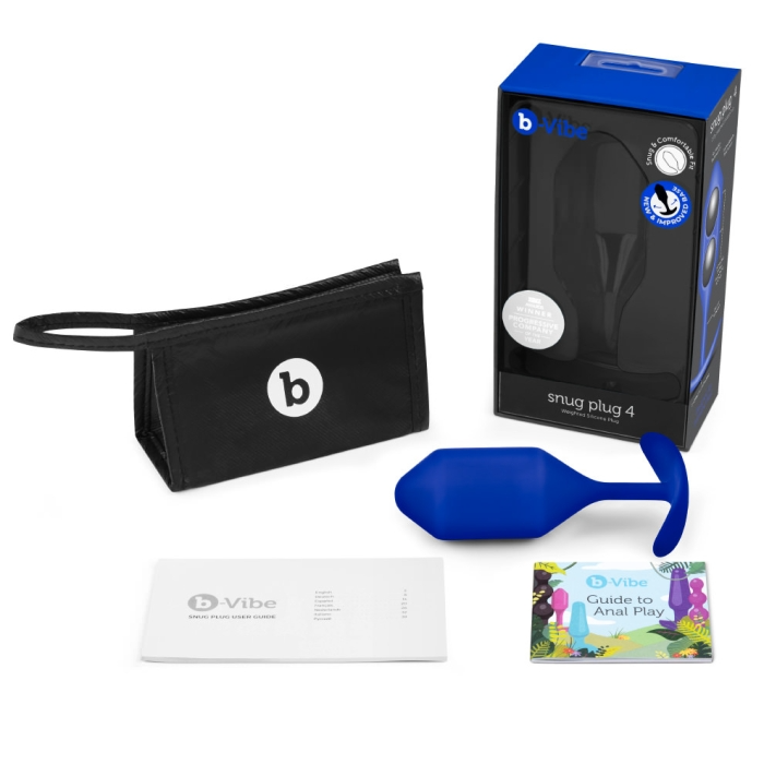 SNUG PLUG 4 | NAVY – Rechargeable, Discreet, Intimate Wellness Accessory – Quiet, Rechargeable, Waterproof, Couples & Solo Use, Discreet Intimate Wellness Accessory