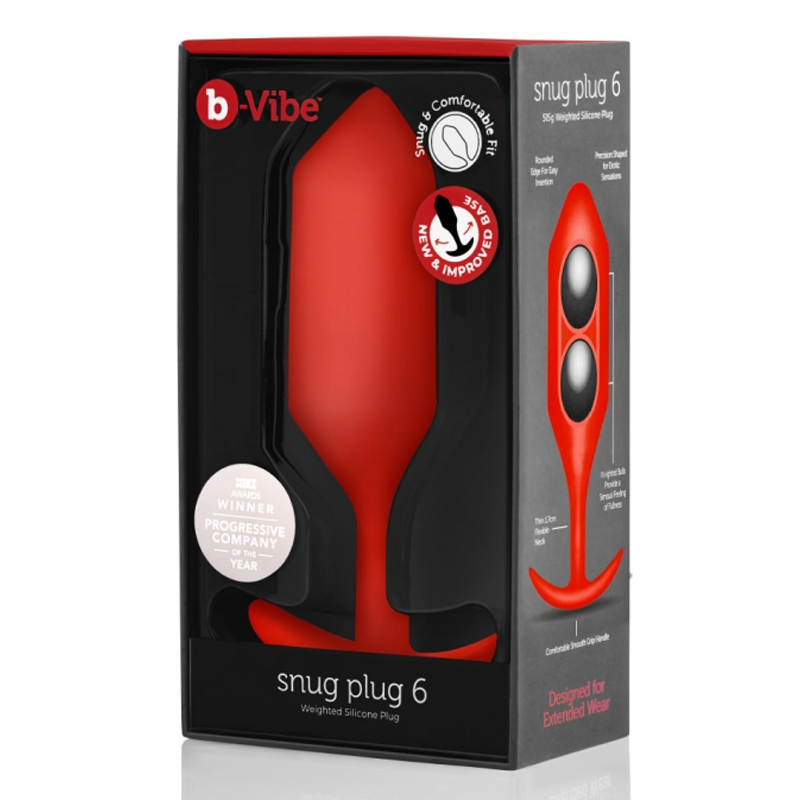 SNUG PLUG 6 | RED – Rechargeable, Discreet, Intimate Wellness Accessory – Quiet, Rechargeable, Waterproof, Couples & Solo Use, Discreet Intimate Wellness Accessory