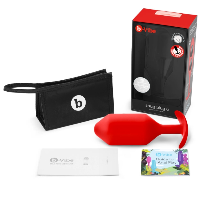 SNUG PLUG 6 | RED – Rechargeable, Discreet, Intimate Wellness Accessory – Quiet, Rechargeable, Waterproof, Couples & Solo Use, Discreet Intimate Wellness Accessory
