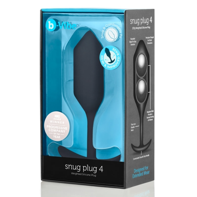 SNUG PLUG 4 | BLACK – Rechargeable, Discreet, Intimate Wellness Accessory – Quiet, Rechargeable, Waterproof, Couples & Solo Use, Discreet Intimate Wellness Accessory
