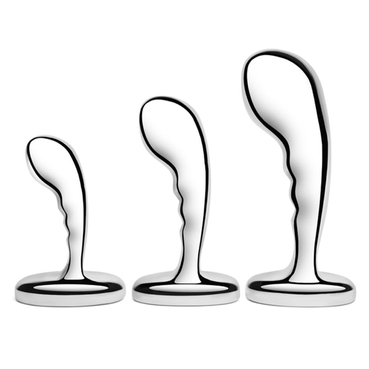 STAINLESS STEEL P-SPOT TRAINING SET – Rechargeable, Discreet, Intimate Wellness Accessory – Quiet, Rechargeable, Waterproof, Couples & Solo Use, Discreet Intimate Wellness Accessory
