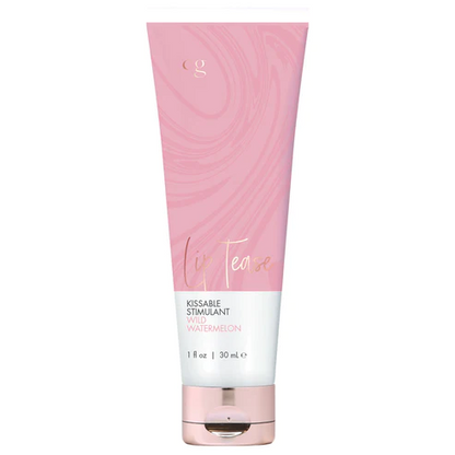 LIP TEASE Kissable Stimulant - Wild Watermelon 1oz | 30mL – Rechargeable, Discreet, Intimate Wellness Accessory – Quiet, Rechargeable, Waterproof, Couples & Solo Use, Discreet Intimate Wellness Accessory