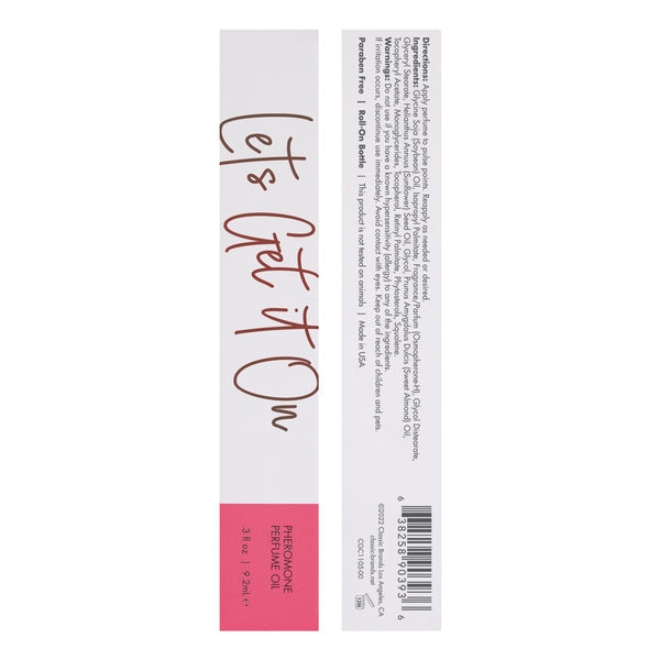 LET'S GET IT ON Perfume Oil with Pheromones - Fruity - Floral 0.3oz | 9.2mL – Rechargeable, Discreet, Intimate Wellness Accessory – Quiet, Rechargeable, Waterproof, Couples & Solo Use, Discreet Intimate Wellness Accessory