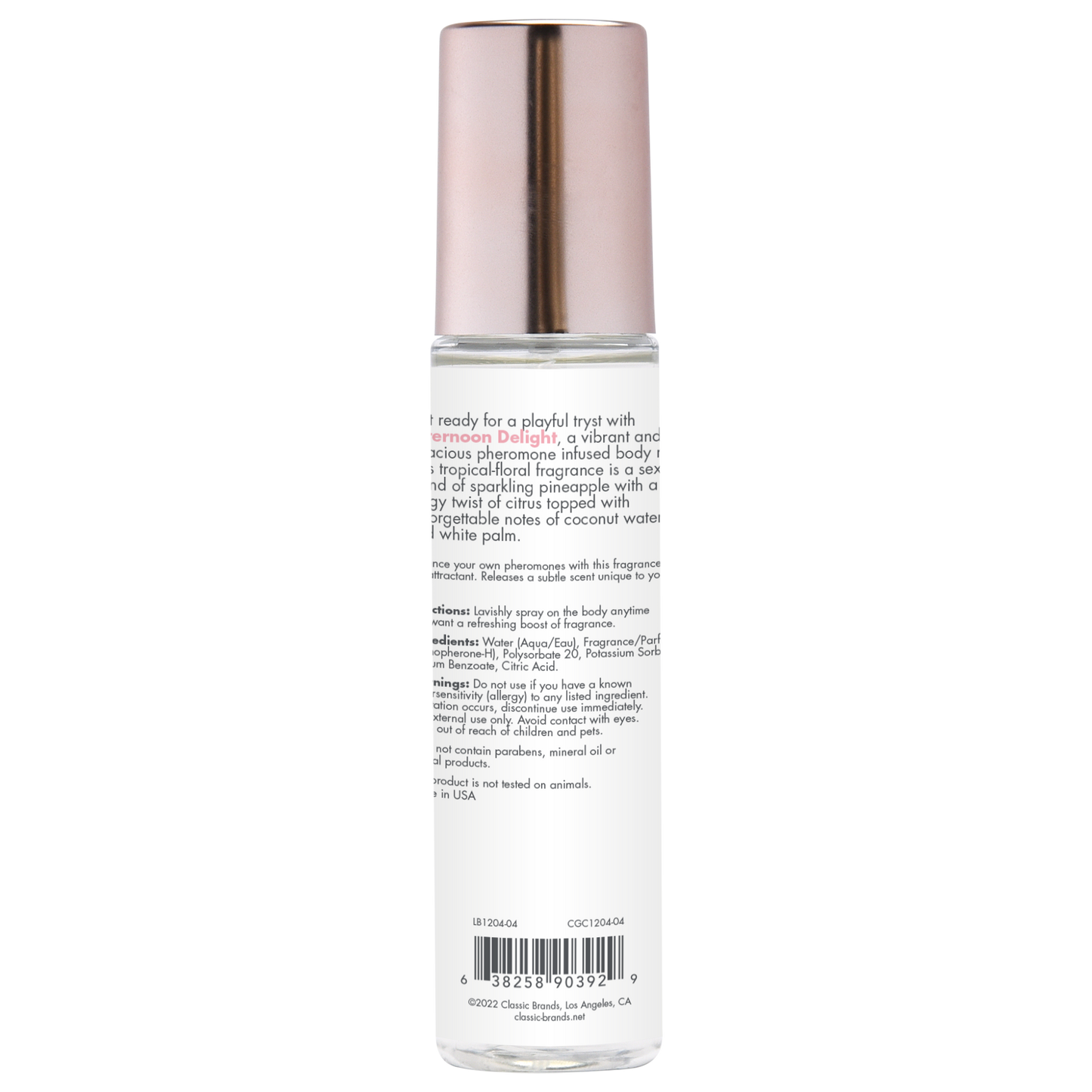 AFTERNOON DELIGHT Fragrance Body Mist with Pheromones – Rechargeable, Discreet, Intimate Wellness Accessory – Quiet, Rechargeable, Waterproof, Couples & Solo Use, Discreet Intimate Wellness Accessory