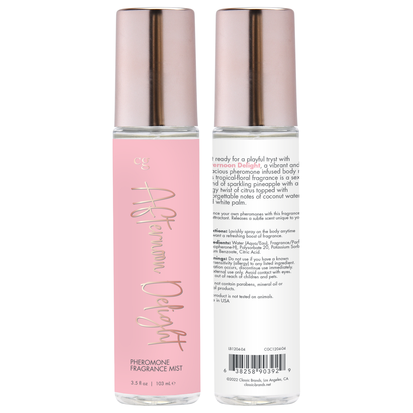AFTERNOON DELIGHT Fragrance Body Mist with Pheromones – Rechargeable, Discreet, Intimate Wellness Accessory – Quiet, Rechargeable, Waterproof, Couples & Solo Use, Discreet Intimate Wellness Accessory