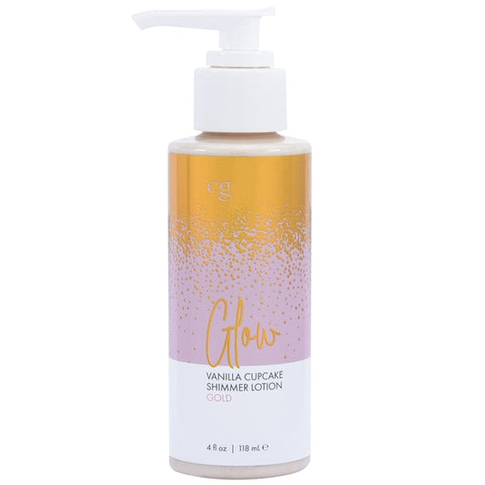 GLOW Gold Shimmer Lotion - Gold 4oz | 118mL – Rechargeable, Discreet, Intimate Wellness Accessory – Quiet, Rechargeable, Waterproof, Couples & Solo Use, Discreet Intimate Wellness Accessory