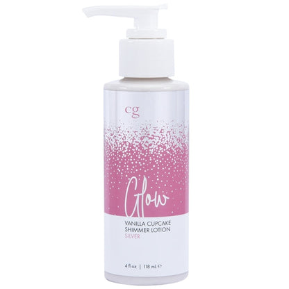 GLOW Silver Shimmer Lotion - Silver 4oz | 118mL – Rechargeable, Discreet, Intimate Wellness Accessory – Quiet, Rechargeable, Waterproof, Couples & Solo Use, Discreet Intimate Wellness Accessory