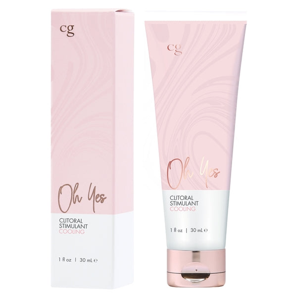 OH YES Cooling Clitoral Stimulant - Fragrance Free 1oz | 30mL – Rechargeable, Discreet, Intimate Wellness Accessory – Quiet, Rechargeable, Waterproof, Couples & Solo Use, Discreet Intimate Wellness Accessory