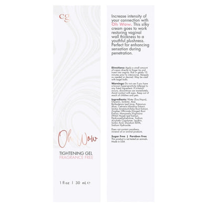 OH Wow Tightening Gel 1oz | 30mL – Rechargeable, Discreet, Intimate Wellness Accessory – Quiet, Rechargeable, Waterproof, Couples & Solo Use, Discreet Intimate Wellness Accessory