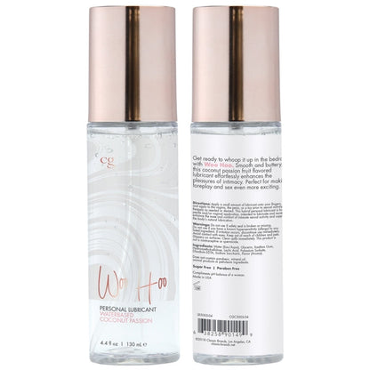 WOO HOO Water based Personal Lubricant - Coconut Passion 4.4oz | 130mL – Rechargeable, Discreet, Intimate Wellness Accessory – Quiet, Rechargeable, Waterproof, Couples & Solo Use, Discreet Intimate Wellness Accessory