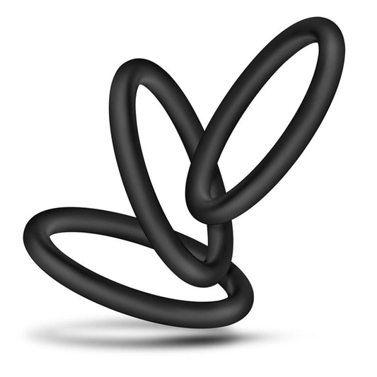 Silicone male Ring Trio - foil package* – Rechargeable, Discreet, Intimate Wellness Accessory – Quiet, Rechargeable, Waterproof, Couples & Solo Use, Discreet Intimate Wellness Accessory