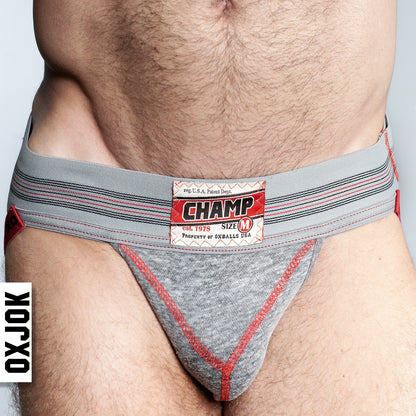 CHAMP, vintage sweatshirt jockstrap, GRAY HEATHER, X-LARGE – Rechargeable, Discreet, Intimate Wellness Accessory – Quiet, Rechargeable, Waterproof, Couples & Solo Use, Discreet Intimate Wellness Accessory