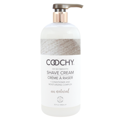 Shave Cream - Au Natural 32oz | 946mL – Rechargeable, Discreet, Intimate Wellness Accessory – Quiet, Rechargeable, Waterproof, Couples & Solo Use, Discreet Intimate Wellness Accessory