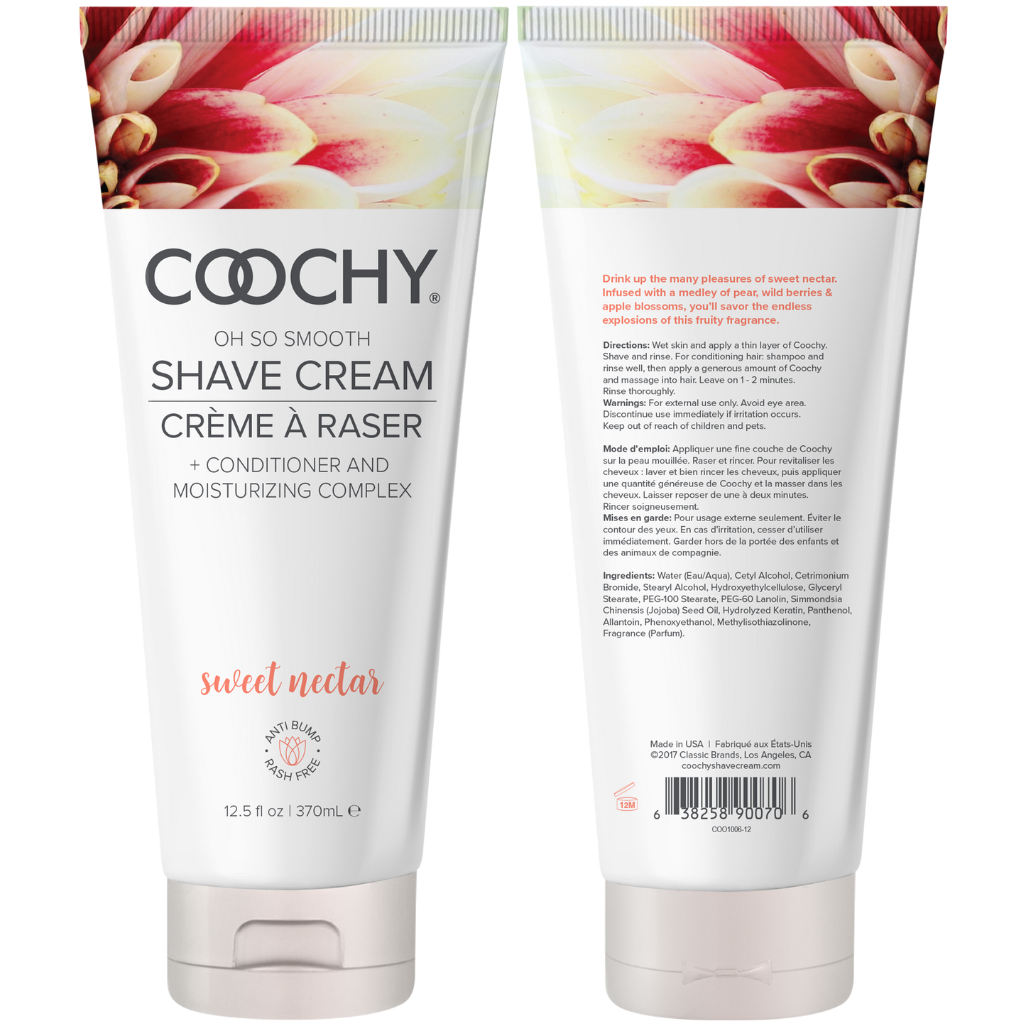 Shave Cream - Sweet Nectar 12.5oz | 370mL – Rechargeable, Discreet, Intimate Wellness Accessory – Quiet, Rechargeable, Waterproof, Couples & Solo Use, Discreet Intimate Wellness Accessory