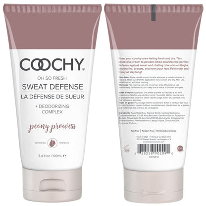 Oh So Fresh Sweat Defense - Peony Prowess 3.4oz | 100mL – Rechargeable, Discreet, Intimate Wellness Accessory – Quiet, Rechargeable, Waterproof, Couples & Solo Use, Discreet Intimate Wellness Accessory
