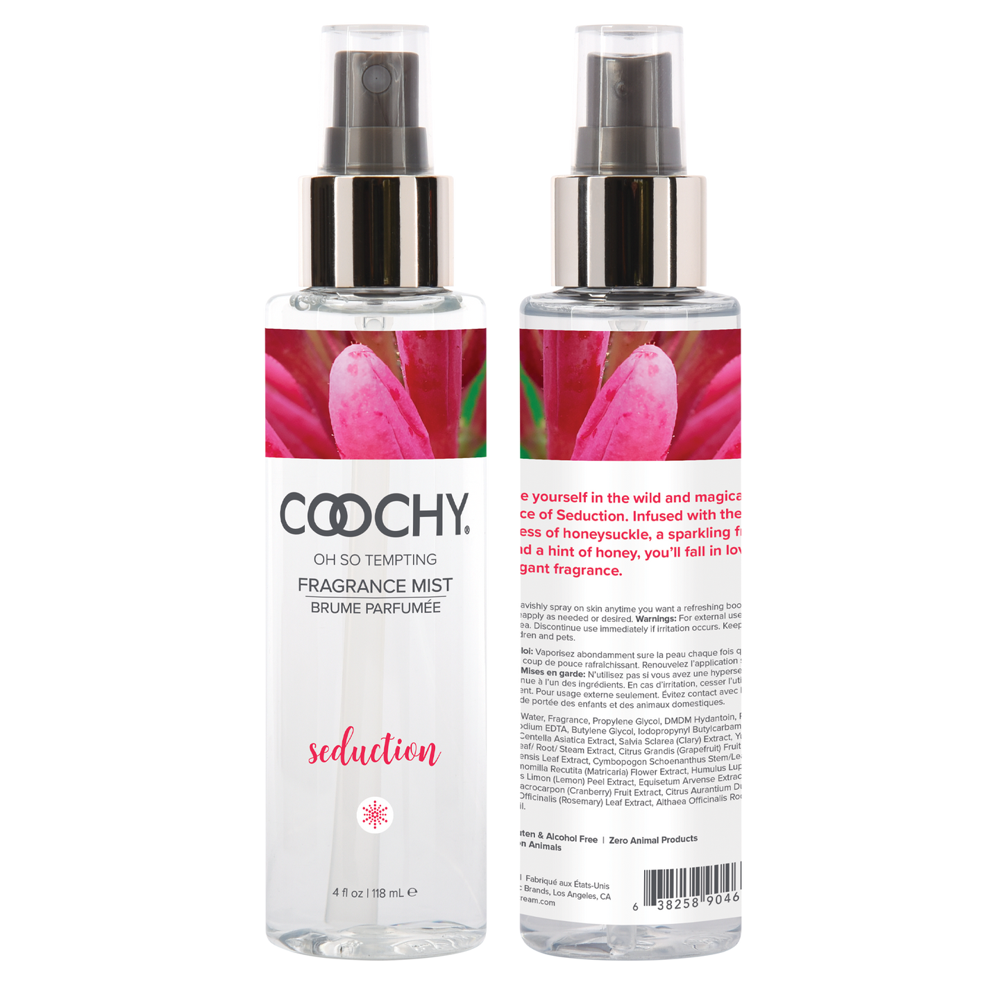 Oh So Tempting Fragrance Mist - Seduction 4oz | 118mL – Rechargeable, Discreet, Intimate Wellness Accessory – Quiet, Rechargeable, Waterproof, Couples & Solo Use, Discreet Intimate Wellness Accessory