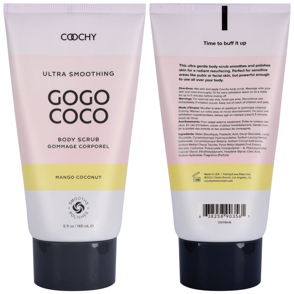Ultra Smoothing Body Scrub Mango Coconut 5oz | 148mL – Rechargeable, Discreet, Intimate Wellness Accessory – Quiet, Rechargeable, Waterproof, Couples & Solo Use, Discreet Intimate Wellness Accessory