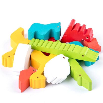 Wooden Blocks Balance Animal Game Toys for Children Montessori – Rechargeable, Discreet, Intimate Wellness Accessory – Quiet, Rechargeable, Waterproof, Couples & Solo Use, Discreet Intimate Wellness Accessory