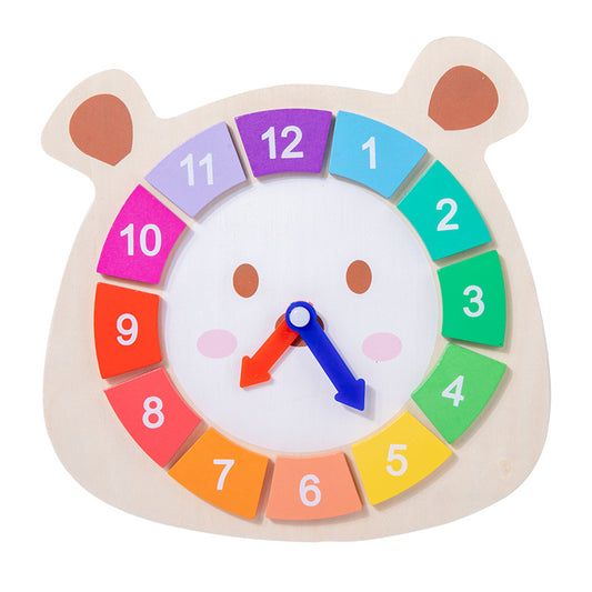 Wooden Clock Bear Puzzle novelty item for Children Montessori Learning Games – Rechargeable, Discreet, Intimate Wellness Accessory – Quiet, Rechargeable, Waterproof, Couples & Solo Use, Discreet Intimate Wellness Accessory