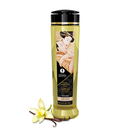 Massage Oils - Desire / Vanilla – Rechargeable, Discreet, Intimate Wellness Accessory – Quiet, Rechargeable, Waterproof, Couples & Solo Use, Discreet Intimate Wellness Accessory