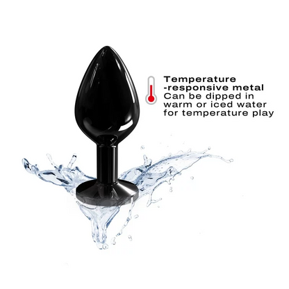 DIAMOND PLUG BLACK M – Rechargeable, Discreet, Intimate Wellness Accessory – Quiet, Rechargeable, Waterproof, Couples & Solo Use, Discreet Intimate Wellness Accessory