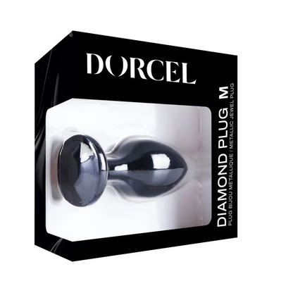 DIAMOND PLUG BLACK M – Rechargeable, Discreet, Intimate Wellness Accessory – Quiet, Rechargeable, Waterproof, Couples & Solo Use, Discreet Intimate Wellness Accessory