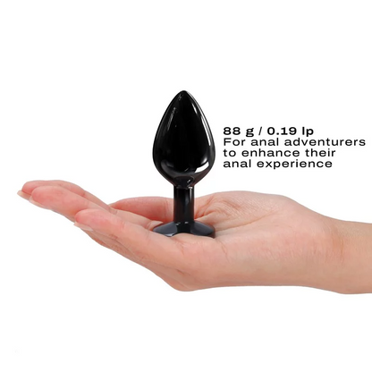 DIAMOND PLUG BLACK M – Rechargeable, Discreet, Intimate Wellness Accessory – Quiet, Rechargeable, Waterproof, Couples & Solo Use, Discreet Intimate Wellness Accessory