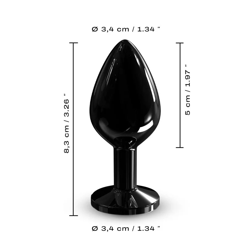 DIAMOND PLUG BLACK M – Rechargeable, Discreet, Intimate Wellness Accessory – Quiet, Rechargeable, Waterproof, Couples & Solo Use, Discreet Intimate Wellness Accessory
