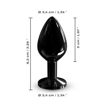 DIAMOND PLUG BLACK M – Rechargeable, Discreet, Intimate Wellness Accessory – Quiet, Rechargeable, Waterproof, Couples & Solo Use, Discreet Intimate Wellness Accessory