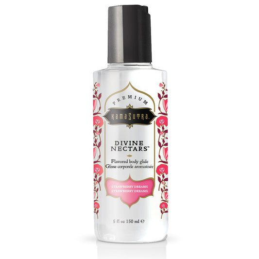Divine Nectars Flavored Body Glide Strawberry Dreams 5 fl oz – Rechargeable, Discreet, Intimate Wellness Accessory – Quiet, Rechargeable, Waterproof, Couples & Solo Use, Discreet Intimate Wellness Accessory