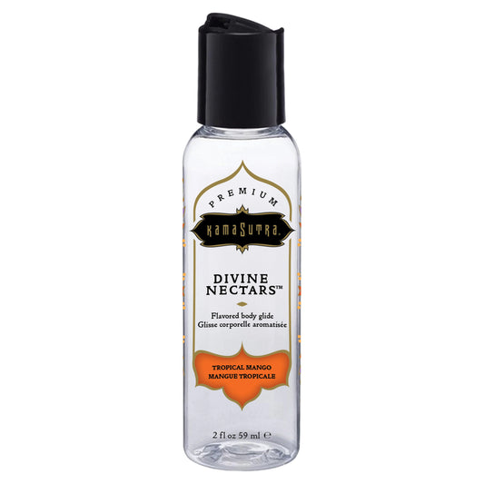 Divine Nectars Flavored Body Glide Tropical Mango 2 fl oz – Rechargeable, Discreet, Intimate Wellness Accessory – Quiet, Rechargeable, Waterproof, Couples & Solo Use, Discreet Intimate Wellness Accessory
