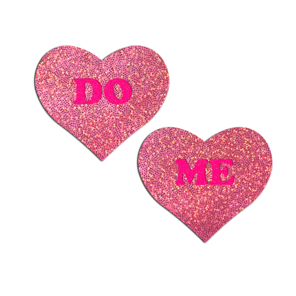 DO ME' Heart Pasties - Pink on Pink – Rechargeable, Discreet, Intimate Wellness Accessory – Quiet, Rechargeable, Waterproof, Couples & Solo Use, Discreet Intimate Wellness Accessory