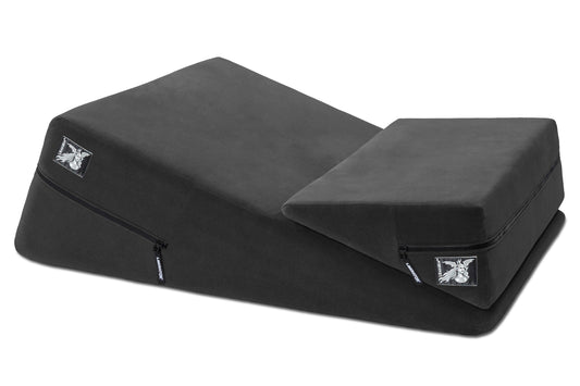 Wedge/Ramp Combo Black Microfiber – Rechargeable, Discreet, Intimate Wellness Accessory – Quiet, Rechargeable, Waterproof, Couples & Solo Use, Discreet Intimate Wellness Accessory