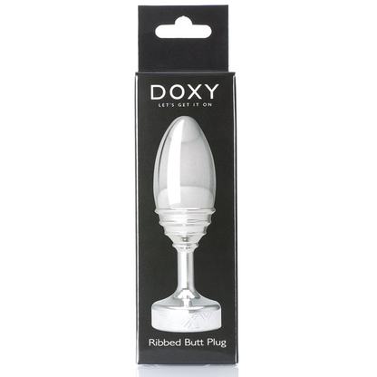 Butt Plug - Ribbed – Rechargeable, Discreet, Intimate Wellness Accessory – Quiet, Rechargeable, Waterproof, Couples & Solo Use, Discreet Intimate Wellness Accessory