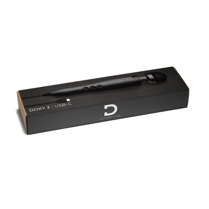3 USB-C - Matte Black – Rechargeable, Discreet, Intimate Wellness Accessory – Quiet, Rechargeable, Waterproof, Couples & Solo Use, Discreet Intimate Wellness Accessory
