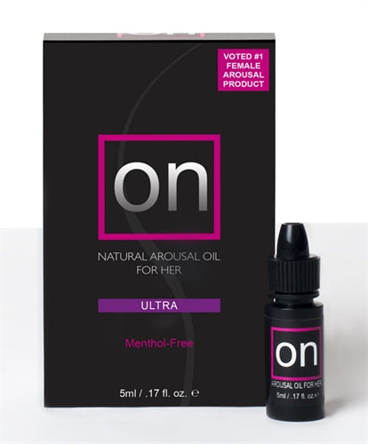 On Natural Arousal Oil - Ultra - Large Box - 0.17  Fl. Oz. – Rechargeable, Discreet, Intimate Wellness Accessory – Quiet, Rechargeable, Waterproof, Couples & Solo Use, Discreet Intimate Wellness Accessory