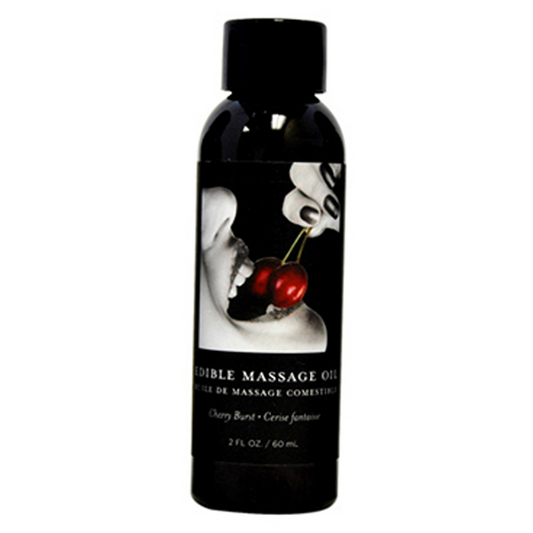 Edible Massage Oil Cherry 2 fl oz / 60 ml – Rechargeable, Discreet, Intimate Wellness Accessory – Quiet, Rechargeable, Waterproof, Couples & Solo Use, Discreet Intimate Wellness Accessory