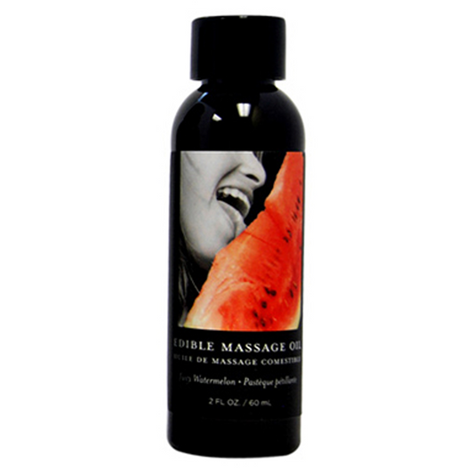 Edible Massage Oil Watermelon 2 fl oz / 60 ml – Rechargeable, Discreet, Intimate Wellness Accessory – Quiet, Rechargeable, Waterproof, Couples & Solo Use, Discreet Intimate Wellness Accessory