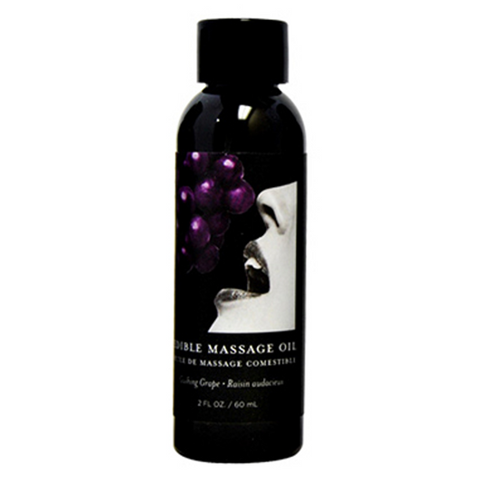 Edible Massage Oil Grape 2 fl oz / 60 ml – Rechargeable, Discreet, Intimate Wellness Accessory – Quiet, Rechargeable, Waterproof, Couples & Solo Use, Discreet Intimate Wellness Accessory