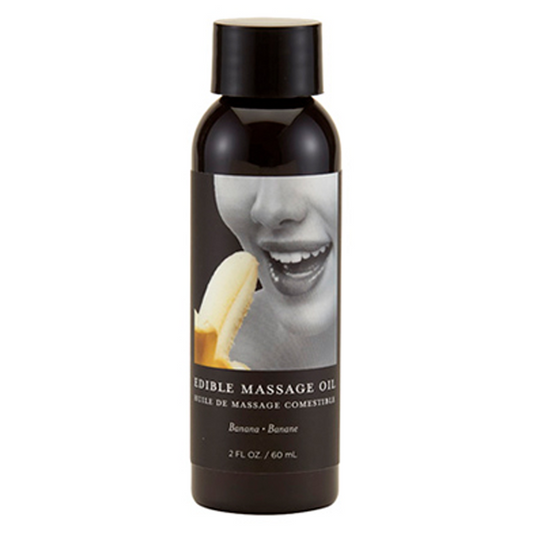 Edible Massage Oil Banana 2 fl oz / 60 ml – Rechargeable, Discreet, Intimate Wellness Accessory – Quiet, Rechargeable, Waterproof, Couples & Solo Use, Discreet Intimate Wellness Accessory