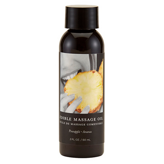 Edible Massage Oil Pineapple 2 fl oz / 60 ml – Rechargeable, Discreet, Intimate Wellness Accessory – Quiet, Rechargeable, Waterproof, Couples & Solo Use, Discreet Intimate Wellness Accessory