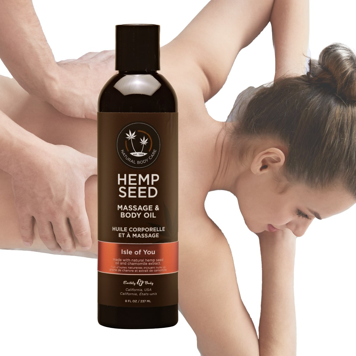 Hemp Seed Massage & Body Oil Isle of You 8 fl oz / 237 ml – Rechargeable, Discreet, Intimate Wellness Accessory – Quiet, Rechargeable, Waterproof, Couples & Solo Use, Discreet Intimate Wellness Accessory