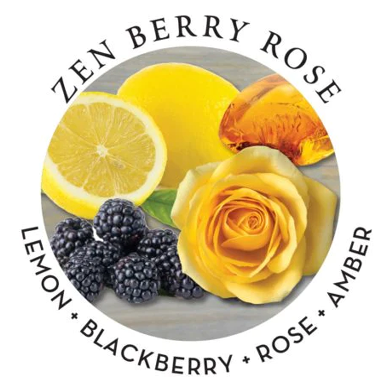 Massage Oil Zen Berry Rose 8 fl oz / 237 ml – Rechargeable, Discreet, Intimate Wellness Accessory – Quiet, Rechargeable, Waterproof, Couples & Solo Use, Discreet Intimate Wellness Accessory
