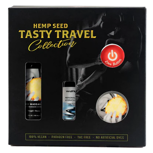 Tasty Travel Gift Set (2 oz, Pineapple Scent) – Rechargeable, Discreet, Intimate Wellness Accessory – Quiet, Rechargeable, Waterproof, Couples & Solo Use, Discreet Intimate Wellness Accessory