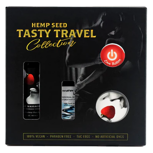 Tasty Travel Gift Set (2 oz, Strawberry Scent) – Rechargeable, Discreet, Intimate Wellness Accessory – Quiet, Rechargeable, Waterproof, Couples & Solo Use, Discreet Intimate Wellness Accessory