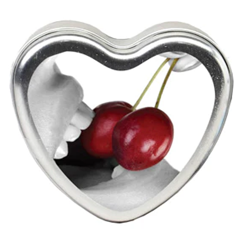 Edible Massage Candle Cherry 4 oz / 113 g – Rechargeable, Discreet, Intimate Wellness Accessory – Quiet, Rechargeable, Waterproof, Couples & Solo Use, Discreet Intimate Wellness Accessory